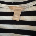Banana Republic  T-Shirt C’est la Vie French Nautical Blue Stripe Summer Graphic Photo 2