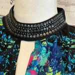 Nicole Miller NICOLE (by ) Blouse Sleeveless Embellished High Neck-Large Photo 3