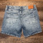 Lucky Brand The Roll Up Denim Blue Distressed Women Shorts Size 12/31 Photo 6