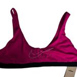 Nike  Women's Athletic  Swim Pink Bikini Top Swoosh Logo  Sz M NWT Photo 8