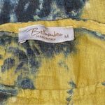Bellambra Women’s Size M Yellow Blue Charcoal Tie Dye Linen Short Sleeve Top Size M Photo 4