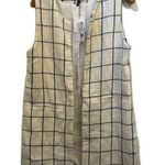 Sanctuary NWT WHITE PLAID SLEEVELESS JACKET SIZE LARGE (L8) Photo 0