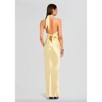 retrofete Ester Satin Maxi Dress Yuzu Womens Size Large Yellow Photo 2
