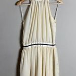 Mango Sleeveless Tennis Cocktail Mini Dress Women's 4 Ivory Chiffon Fit & Flare Photo 3