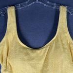 Lucky Brand  Swimsuit Womens Medium Yellow Textured One Piece Tank Lined Stretch Photo 1