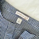 Westport Blue and White Striped Bell Sleeve Shirt Photo 2