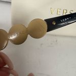 Versace Medusa Sunglasses Black Frame Gold Medusa With Small Clear Crystals. Photo 9