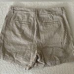 A New Day Seersucker Striped Chino Shorts in Tan & Brown Stripe Photo 4