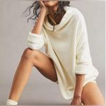 Free People Women's Ottoman Slouchy Tunic Sweater Pullover Long Sleeve Ivory Photo 0