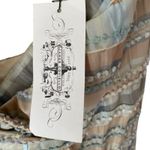 James Coviello NWTs Vintage Plaid Bow Front Pockets dress size 8 Tan Blue Green Photo 3