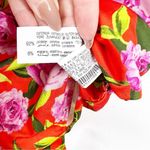 ZARA NWT  Floral Plunging V Bodysuit S Red Photo 6