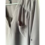 Maurice's Taupe V Neck Roll Tab Sleeve Pocket Blouse Women's XL Photo 1