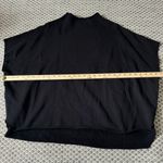 Frank & Eileen  Audrey Sweater Funnel Neck Capelet Triple Fleece One Size Black Photo 6