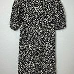 H&M BNWT!  Leopard Print V-Neck Mini Button-up Dress w/ Puffy Sleeve Size M Photo 7