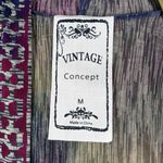 Vintage Concept Kimono Womens Medium Purple Yellow Topper Bohemian Preppy Casual Photo 5