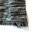 Badgley Mischka Sashiko & Co Black White Tweed Top with Eyelet Flutter Sleeves Photo 4