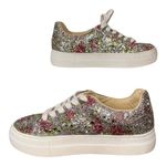Betsey Johnson EUC Floral Rhinestone Sidny Platform Sneakers - size 6M Photo 1