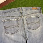 Abercrombie & Fitch Vtg Y2K  Sz 6 Short Light Wash Mid Rise Distressed‎ Hem Jeans Photo 7