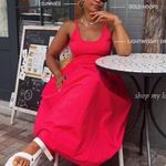 Free People  Dylan Midi Dress in Pink Size X-Small Photo 1