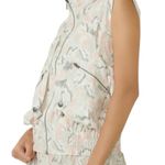 NEW Free People FP Movement Off The Grid Printed Ivory Hooded Vest size Medium Gray Photo 3