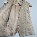 Vintage Liz Claiborne Beige Floral Pattern Button-Up Vest Photo 4