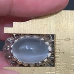 Sterling Silver Vintage 925 Signed  Chalcedony Natural Stone Ring Size 6.5 Photo 14