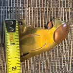 Vintage Dog‎ Brass Copper Silhouette Brooch Pin Brass Handmade Gold Photo 3