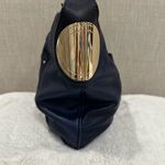 B Makowsky Timeless Giamma00 Blue Suede Leather Hobo Shoulder Handbag Purse Photo 2