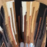 ZARA  Black and Brown Striped Crew Neck Sweater Photo 5
