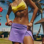 Free People  Hot Shot Skort Mini Purple Photo 0