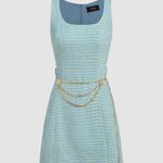 Cider Tweed Belted Sleeveless Short Dress Photo 0