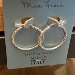 NWT Mia Fiore Sterling Silver Hoops Photo 2