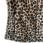 Calvin Klein Sherpa Full Zip Faux Fun Leopard Print Soft Sleeveless Vest Sz M Photo 2