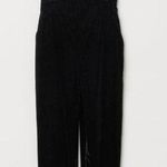 H&M Black Lace Trim Velvet Jumpsuit Photo 1