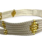 Roberto Cavalli Vintage 80's  M / 37"  Woven Braided Gold Accent Wide Belt Photo 3