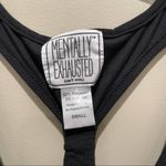 Mentally Exhausted Love Sleep Pajama Tank Top Black Size Small Photo 4