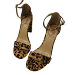 A New Day  Ema Leopard Print Block Heel Sandals Brown Black Size 8 Photo 1