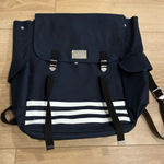 Jean Paul Gaultier Vintage Canvas Navy White Backpack Blue Photo 0
