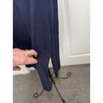 Michael Kors  Crewneck Sleeveless Side Ruched Asymmetric Dress Navy Blue SizeP/M Photo 6