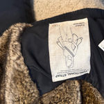 ZARA Black Puffer Jacket with Faux Fur Lining Photo 3