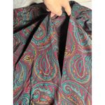Ellen Tracy Vintage Silk Paisley Blouse Linda Allard Drop Shoulder 80s 90s Photo 8