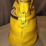 B Makowsky Yellow Leather Tote Bag With Animal Print Lining & Dual Handles Zippe Photo 11