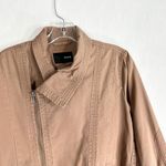 Hurley Medium Jean Jacket Brown Denim Side Zip Cotton Pockets Embroidered 931 Photo 4