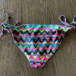 Xhilaration Neon 80's Pattern Side Tie Swimsuit Bikini Bottoms, S Photo 1