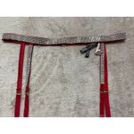 Victoria's Secret  VERY SEXY Red Garter Belt Rhinestone Shine Strap‎ Size M/L NWT Photo 1