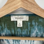 Dress Barn Boho Womens Embellished Beaded Tunic Top Size XL  Green Blue Tie Dye Photo 1