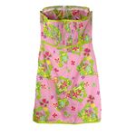 Lilly Pulitzer Vintage Y2K Lily Pulitzer Pink Mini Dress Sz 2 Strapless Tie Waist Crab Floral Photo 1