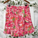 Lilly Pulitzer Fayette 100% Silk Oxford Multi with a Splash Skirt Bubble Size 6 Photo 1