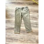 Caslon  olive green cotton stretch cropped pants Photo 3