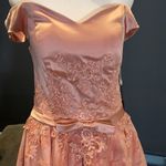 Women’s Dusty Pink Off The Shoulder Short Prom Party Dress CorsetBack Size 4 NWT Pink Photo 1